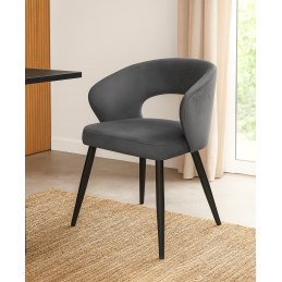 Krzesło welurowe AURA  Nowoczesne krzesło do salonu, jadalni i kuchni