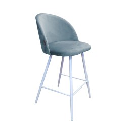 Hoker Colin krzesło barowe tkanina Welur podstawa metalowa