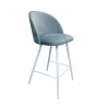 Hoker Colin krzesło barowe tkanina Welur podstawa metalowa