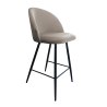 Hoker Colin krzesło barowe tkanina Welur podstawa metalowa