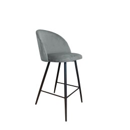 Hoker Colin tkanina Welur – krzesło barowe z metalową podstawą