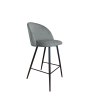 Hoker Colin tkanina Welur – krzesło barowe z metalową podstawą