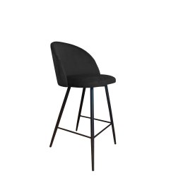 Hoker Colin tkanina Welur – krzesło barowe z metalową podstawą