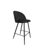Hoker Colin tkanina Welur – krzesło barowe z metalową podstawą