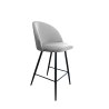 Hoker Colin tkanina Welur – krzesło barowe z metalową podstawą