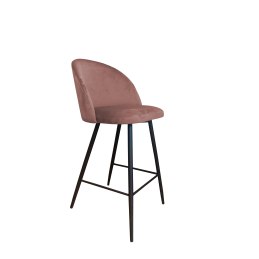 Hoker Colin tkanina Welur – krzesło barowe z metalową podstawą