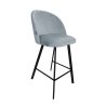 Hoker Colin krzesło barowe tkanina Welur podstawa metalowa