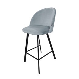 Hoker Colin krzesło barowe tkanina Welur podstawa metalowa