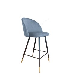Hoker Colin tkanina Welur – krzesło barowe z metalową podstawą