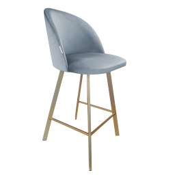 Hoker Colin tkanina Welur – krzesło barowe z metalową podstawą