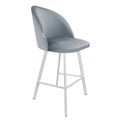 Hoker Colin krzesło barowe tkanina Welur podstawa metalowa