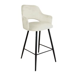 Hoker barowy Milano tkanina Welur – metalowa podstawa, stylowe krzesło