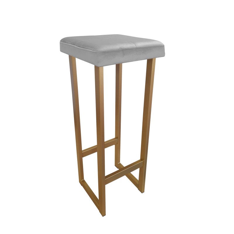 Hoker ALEX – tapicerowany welur, metalowa podstawa