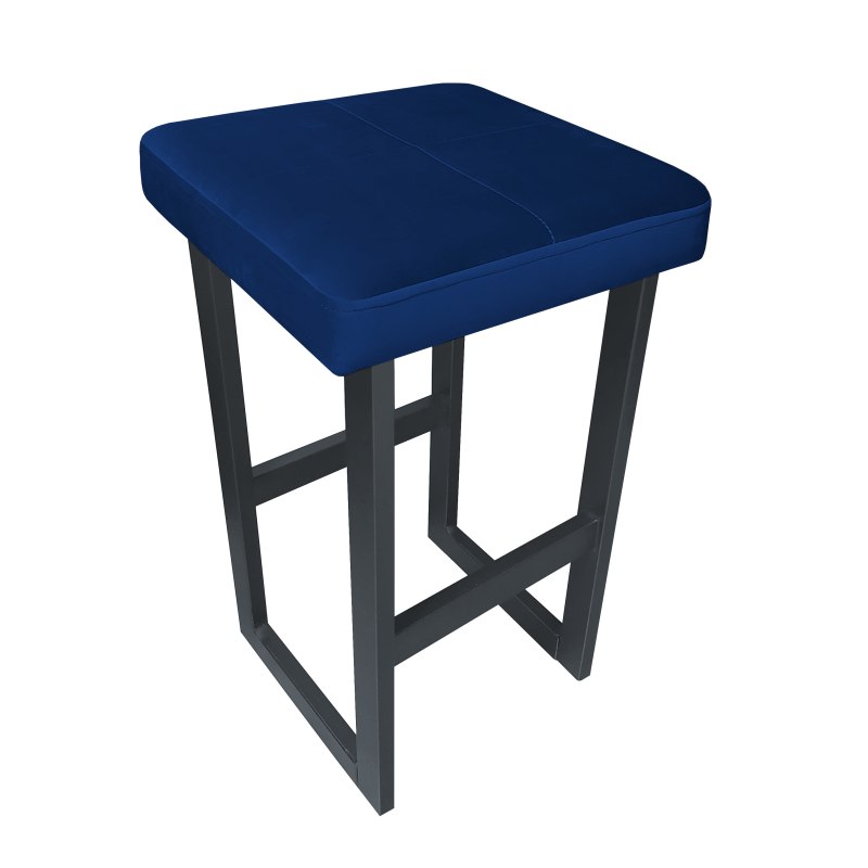 Hoker ALEX – tapicerowany welur, metalowa podstawa