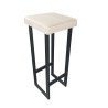 Hoker ALEX – tapicerowany welur, metalowa podstawa
