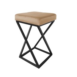 Hoker ZOA krzesło barowe tkanina Welur podstawa metalowa LOFT