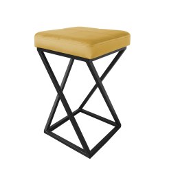 Hoker ZOA tkanina Welur z metalową podstawą – eleganckie krzesło barowe