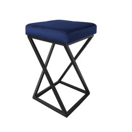 Hoker ZOA tkanina Welur z metalową podstawą – eleganckie krzesło barowe