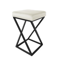 Hoker ZOA tkanina Welur z metalową podstawą – eleganckie krzesło barowe