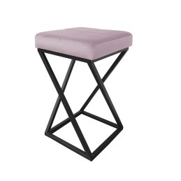 Hoker ZOA tkanina Welur z metalową podstawą – eleganckie krzesło barowe