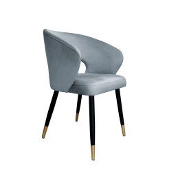 Krzesło tapicerowane AURA na czarno złotej nodze BL06 do jadalni salonu