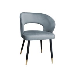 Krzesło tapicerowane AURA na czarno złotej nodze BL06 do jadalni salonu