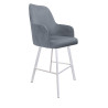 Hoker Westa krzesło barowe tkanina Welur podstawa metalowa