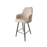 Hoker Westa krzesło barowe tkanina Welur podstawa metalowa