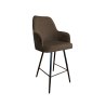 Hoker Westa krzesło barowe tkanina Welur podstawa metalowa
