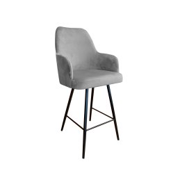 Hoker Westa krzesło barowe tkanina Welur podstawa metalowa