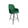 Hoker Westa krzesło barowe tkanina Welur podstawa metalowa