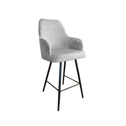 Hoker Westa krzesło barowe tkanina Welur podstawa metalowa