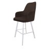 Hoker Westa krzesło barowe welur z metalową podstawą