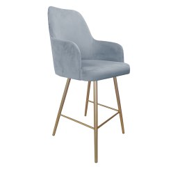 Hoker Westa krzesło barowe tkanina Welur podstawa metalowa