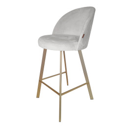 Hoker barowy Trix tkanina Welur na metalowej podstawie