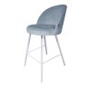 Hoker TRIX krzesło barowe tkanina Welur podstawa metalowa