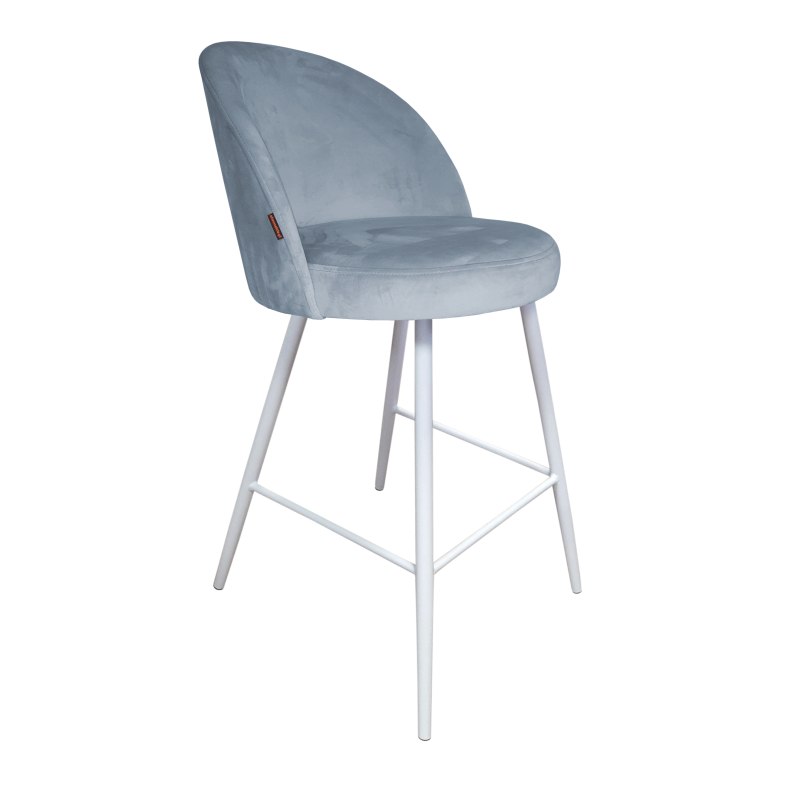 Hoker TRIX krzesło barowe tkanina Welur podstawa metalowa