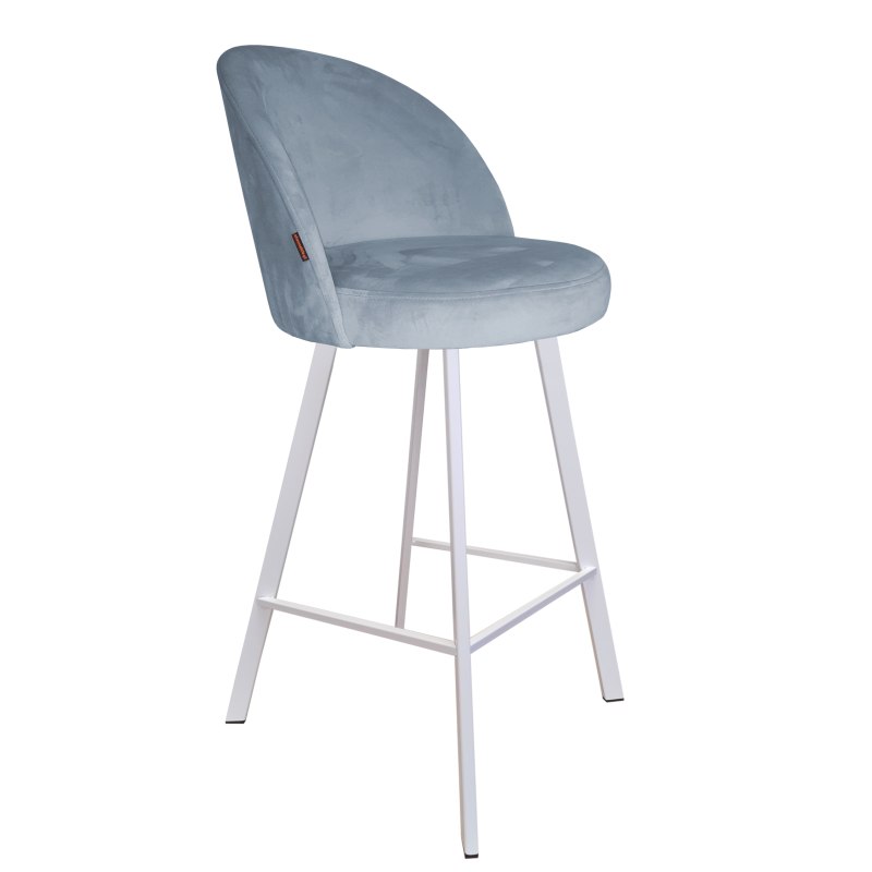 Hoker TRIX krzesło barowe tkanina Welur podstawa metalowa