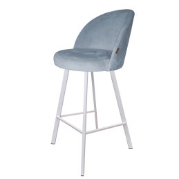 Hoker TRIX krzesło barowe tkanina Welur podstawa metalowa