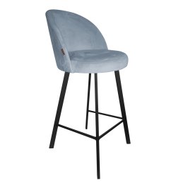 Hoker barowy Trix tkanina Welur na metalowej podstawie