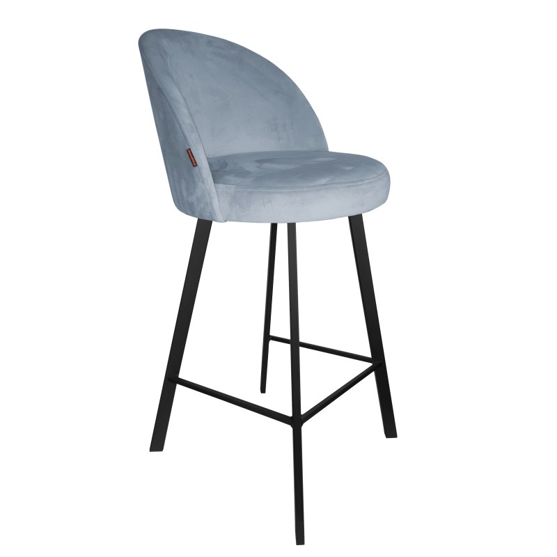 Hoker barowy Trix tkanina Welur na metalowej podstawie
