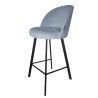 Hoker barowy Trix tkanina Welur na metalowej podstawie