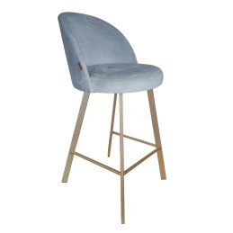 Hoker TRIX krzesło barowe tkanina Welur podstawa metalowa