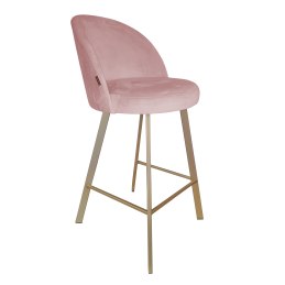 Hoker TRIX krzesło barowe tkanina welur metalowa podstawa