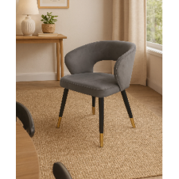 Krzesło welurowe AURA  Nowoczesne krzesło do salonu, jadalni i kuchni