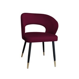 Krzesło tapicerowane AURA na czarno złotej nodze MG02 do jadalni salonu