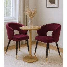 Krzesło tapicerowane AURA na czarno złotej nodze MG02 do jadalni salonu