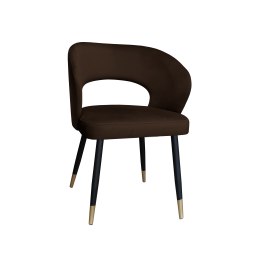 Krzesło tapicerowane AURA na czarno złotej nodze MG05 do jadalni salonu