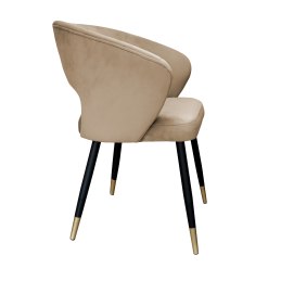 Krzesło tapicerowane AURA na czarno złotej nodze MG06 do jadalni salonu