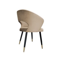 Krzesło tapicerowane AURA na czarno złotej nodze MG06 do jadalni salonu